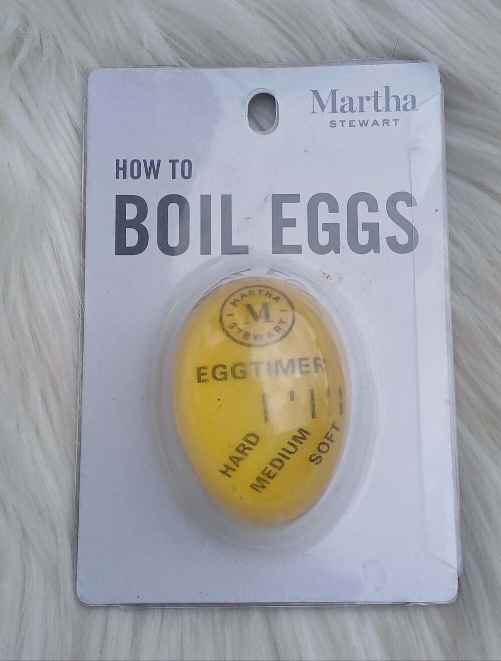 Martha Stewart How to Boil Eggs Egg Timer Kitchen Cooking Tool Utensil Yellow